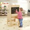 Kids Standing Step Stool Tower with Chalkboards and 2-level Height Adjustable Platform